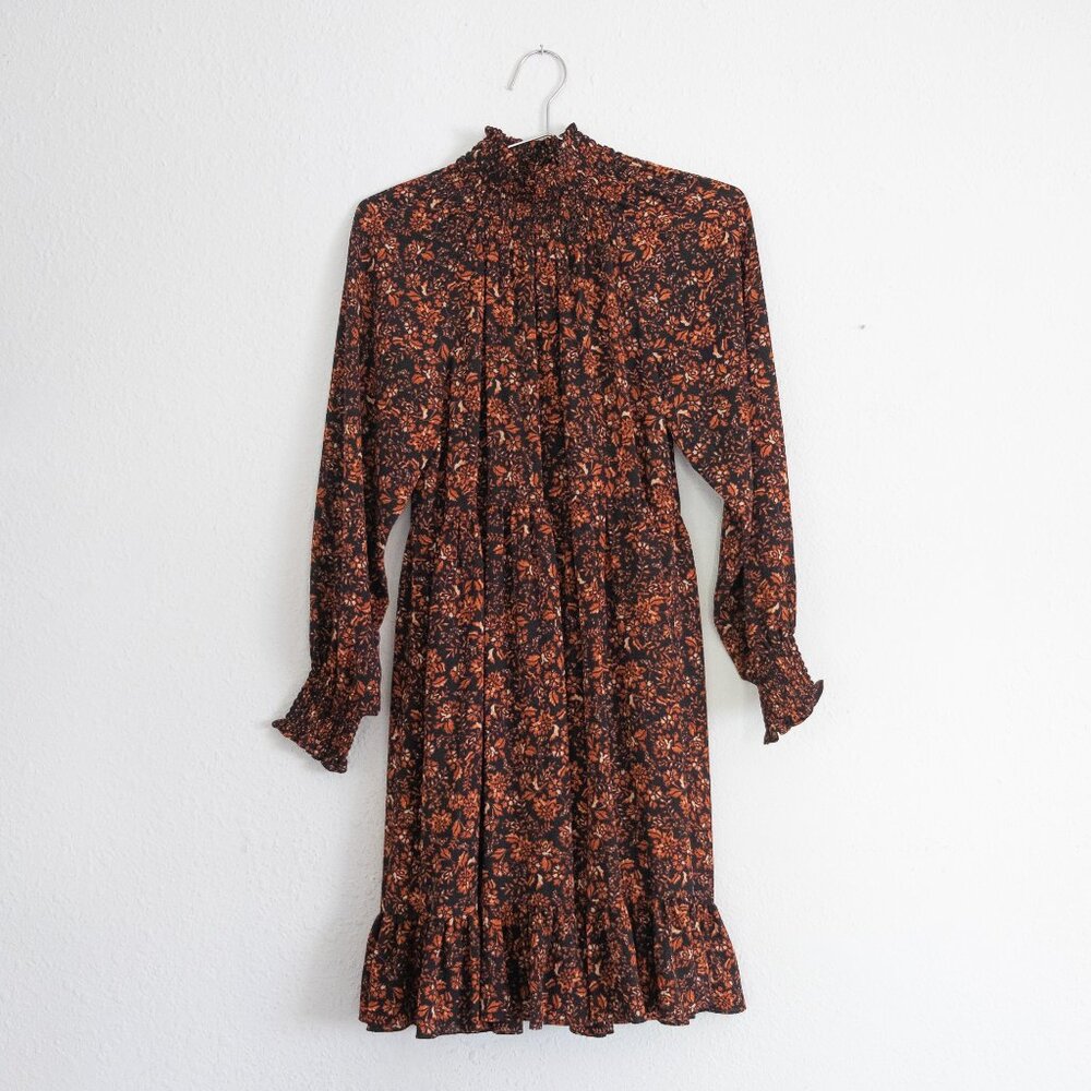 Floral dress with shirred detail